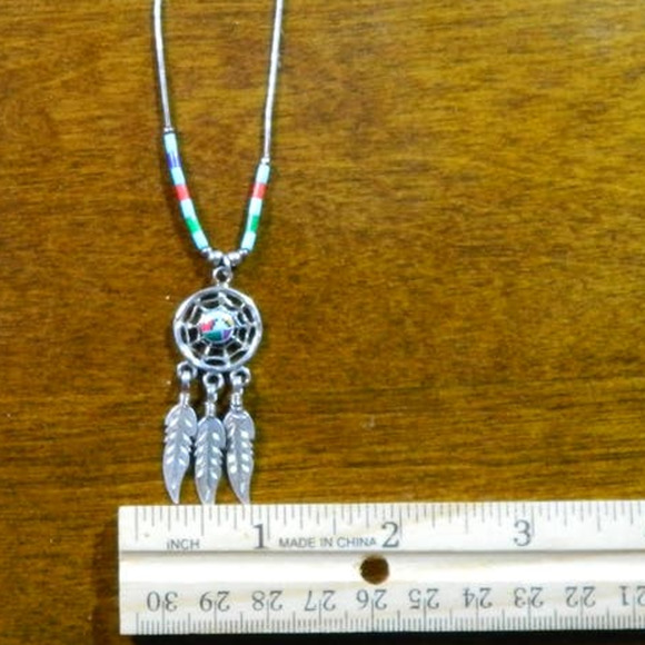 Navajo Pierced Earrings Necklace Set Sterling Silver Turquoise Vintage - Picture 12 of 14